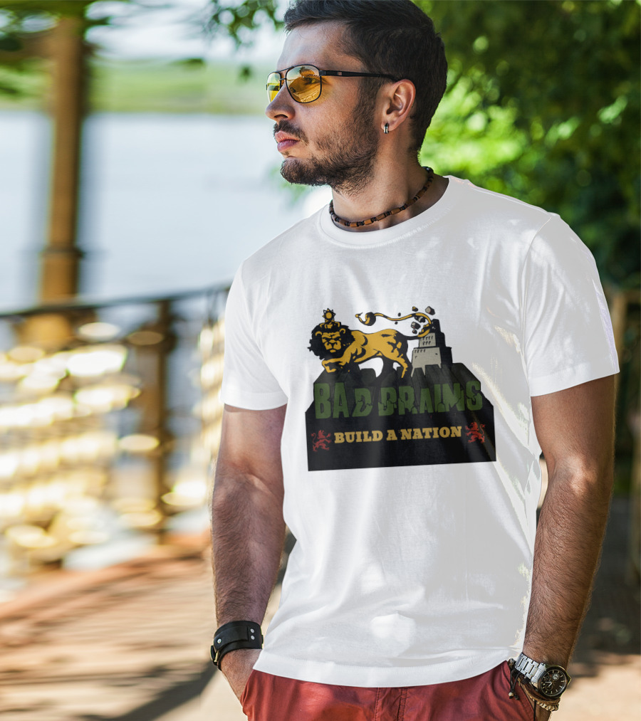 Bad Brains Build A Nation Lion Reggae Punk T-Shirt