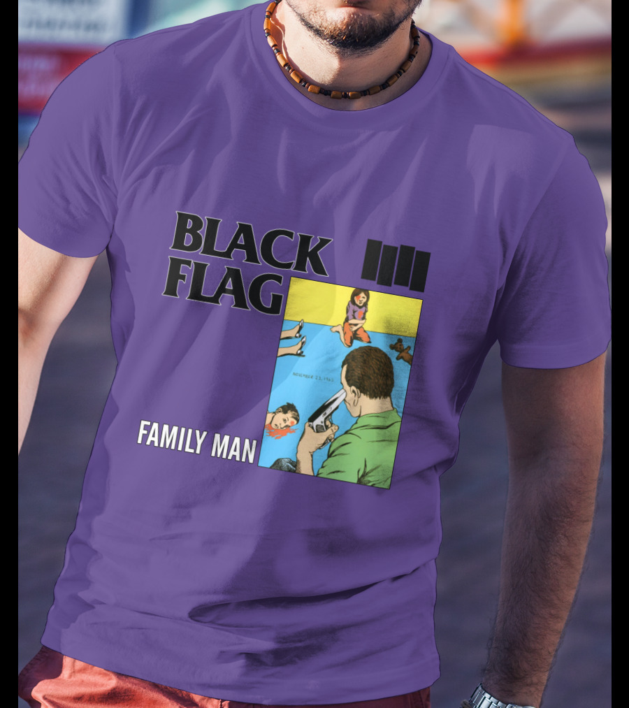 Black Flag Family Man - Nervous 23-1983 T-Shirt