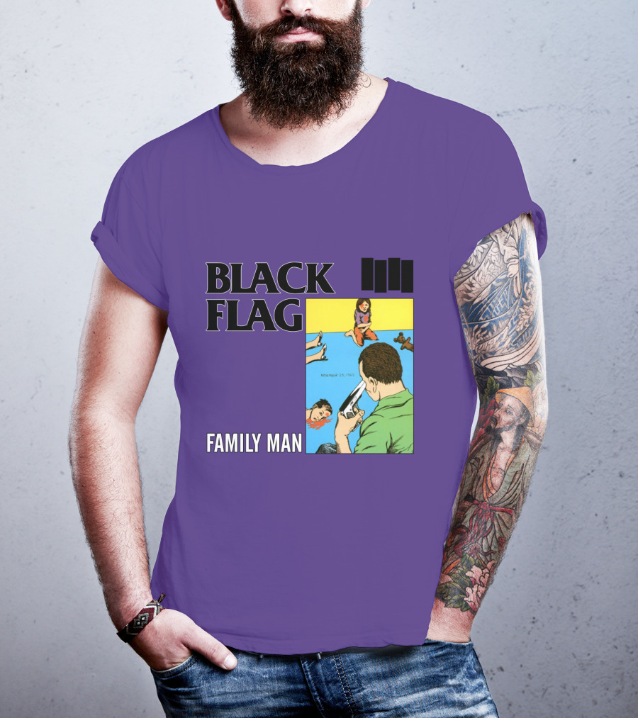 Black Flag Family Man - Nervous 23-1983 T-Shirt