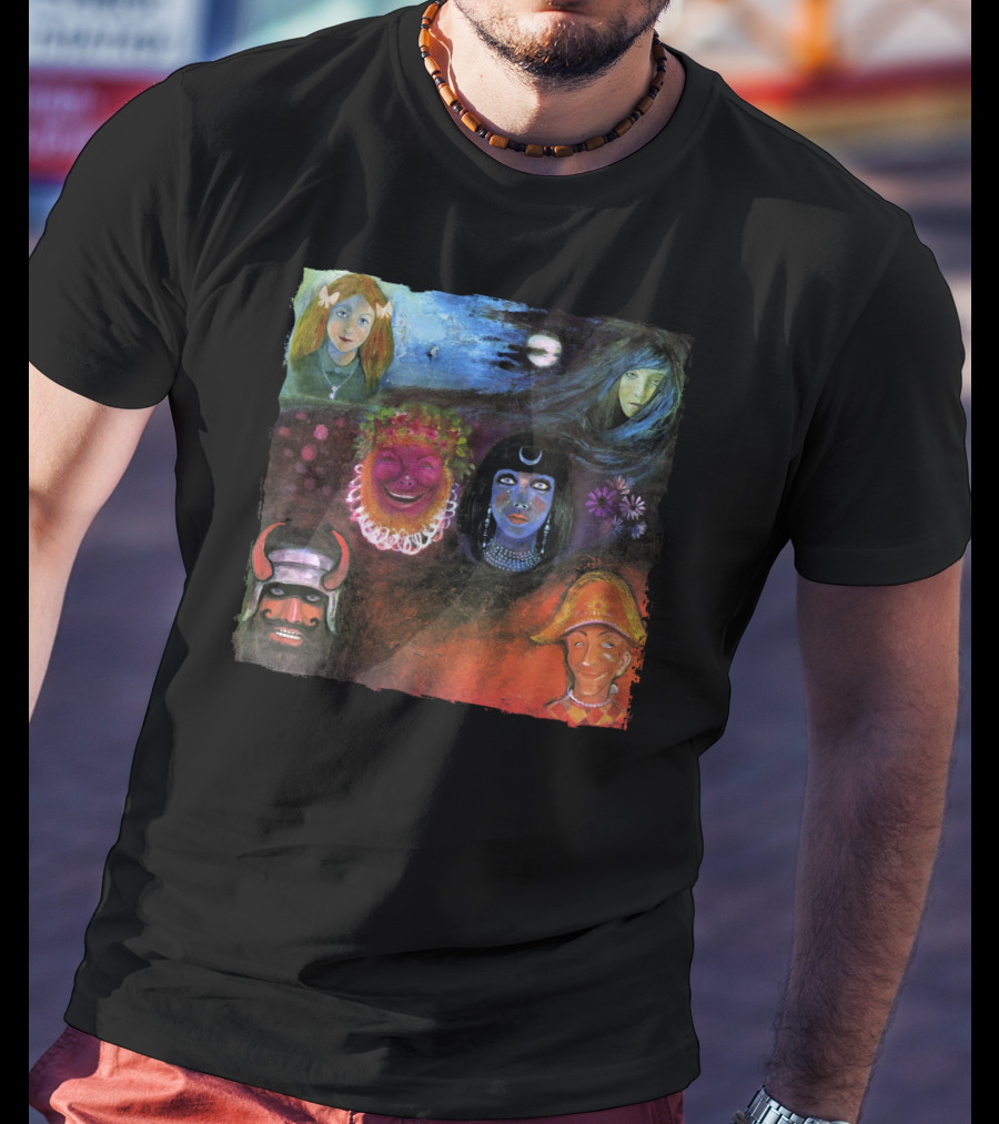 King Crimson In The Wake Of Poseidon Album Cover Art Faces T-Shirt