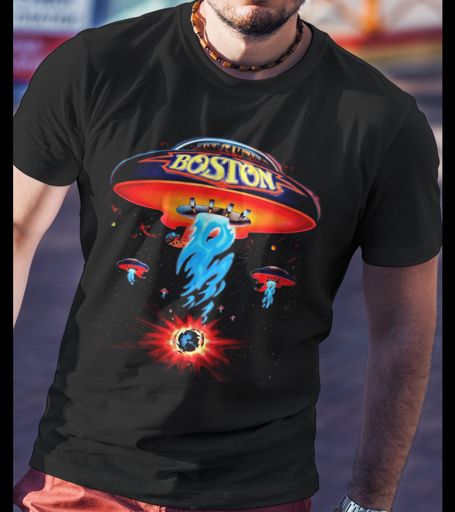 Boston Spaceship Imagery Bt 08 Earth Explosion T-Shirt
