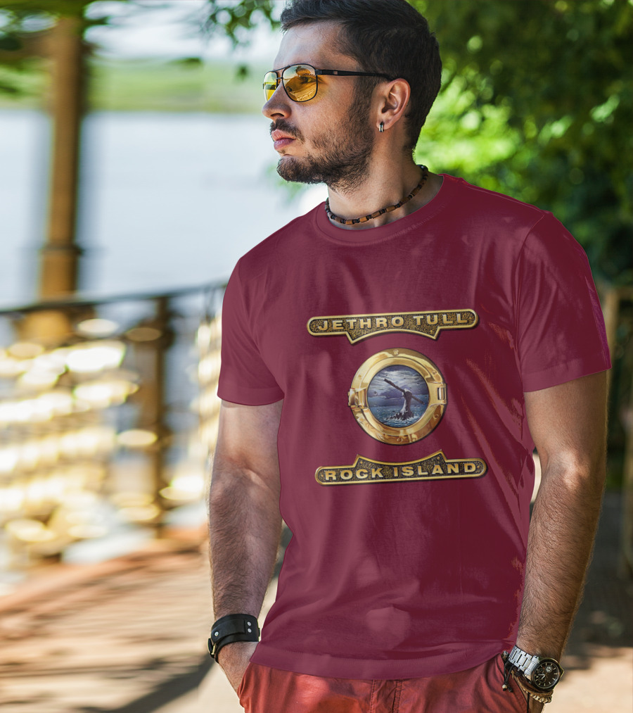 Jethro Tull Rock Island Porthole Album Cover T-Shirt