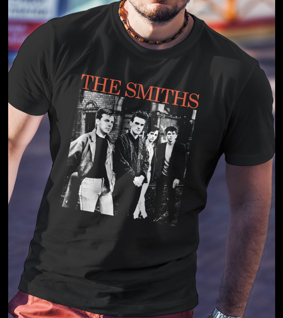 The Smiths 1980S Band Black And White Group T-Shirt