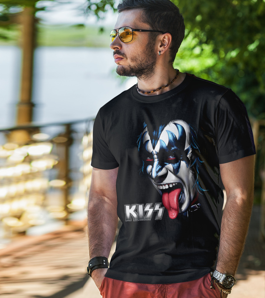 Kiss Face Paint Tongue Out T-Shirt