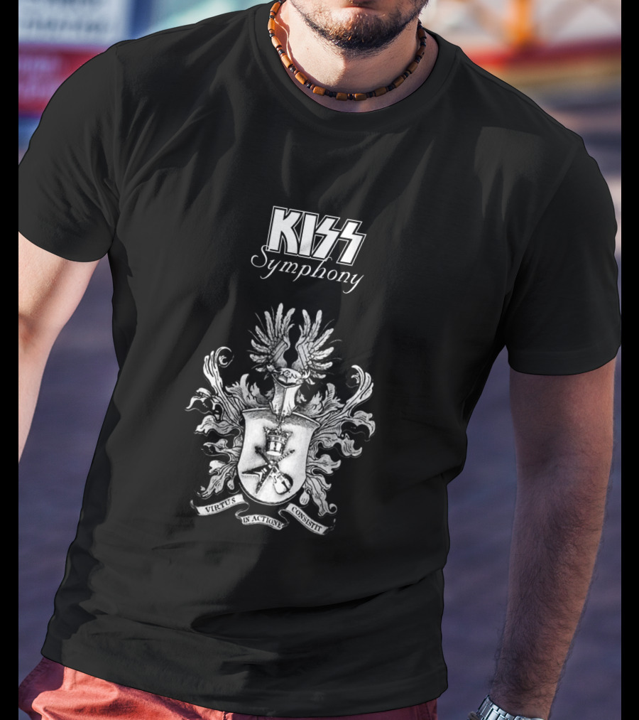 Kiss Symphony Virtus Consistit Coat Of Arms T-Shirt