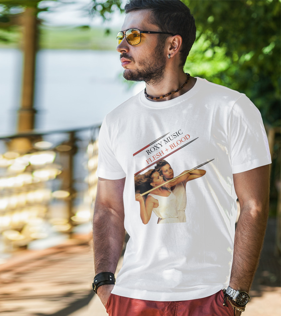 Roxy Music Flesh + Blood Album Cover Artwork T-Shirt