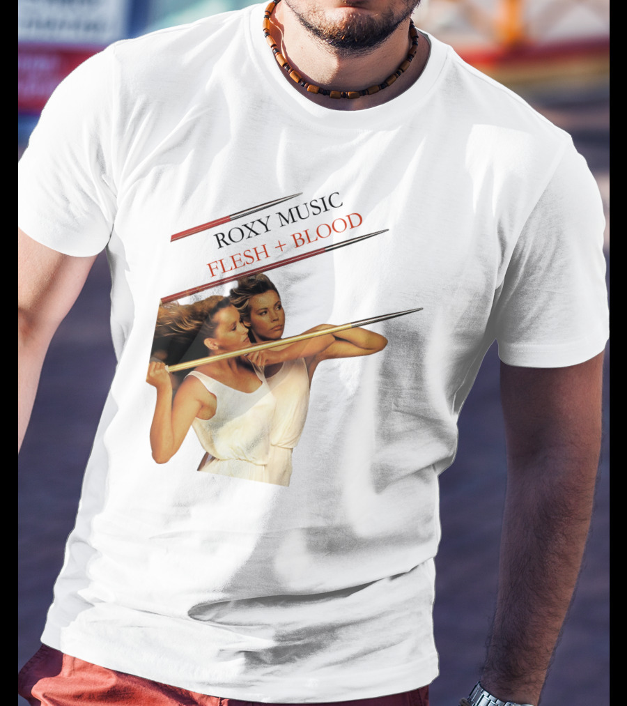 Roxy Music Flesh + Blood Album Cover Artwork T-Shirt