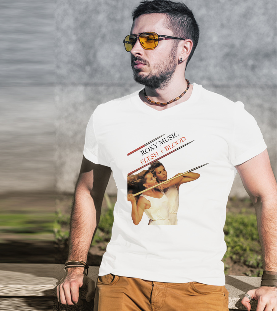 Roxy Music Flesh + Blood Album Cover Artwork T-Shirt