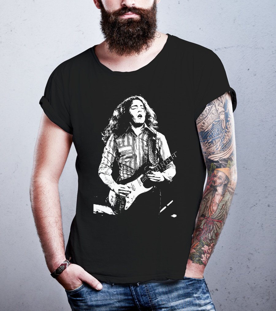 Rory Gallagher Guitarist Vintage Retro Style T-Shirt