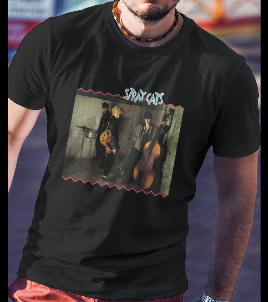 Stray Cats Rockabilly Trio With Instruments T-Shirt
