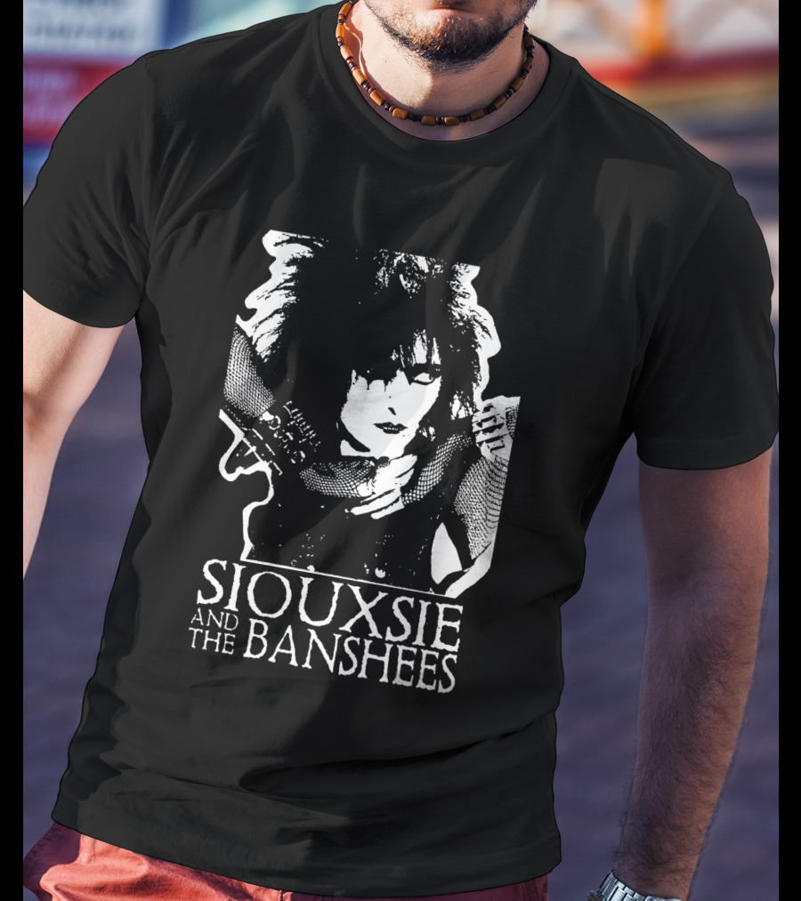 Siouxsie And The Banshees Black And White T-Shirt