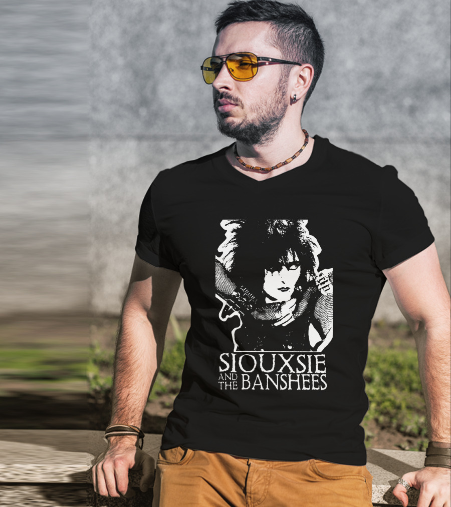 Siouxsie And The Banshees Black And White T-Shirt