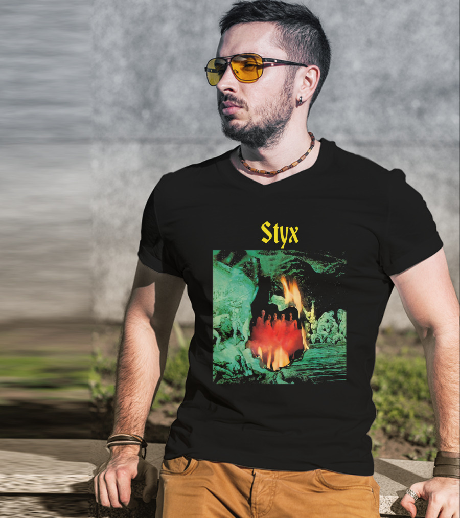 Styx Band Album Cover Artwork Flame T-Shirt
