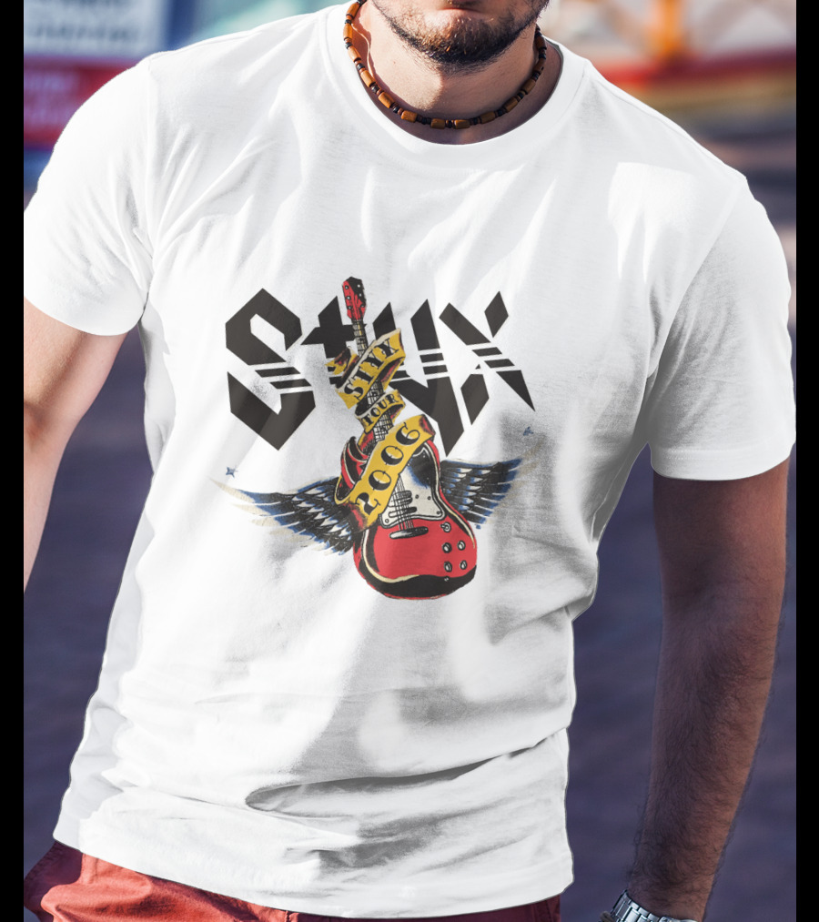 Styx Tour 2006 Winged Guitar T-Shirt