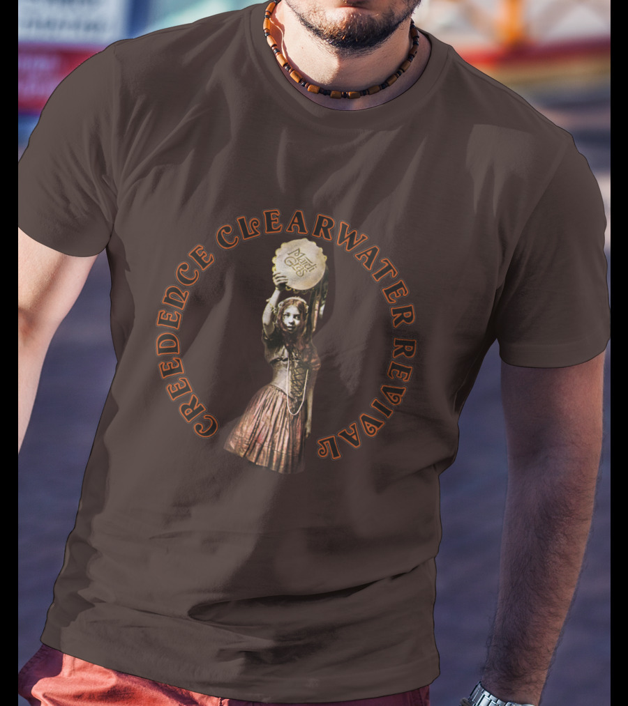 Creedence Clearwater Revival Vintage Style With Mardi Gras Element T-Shirt