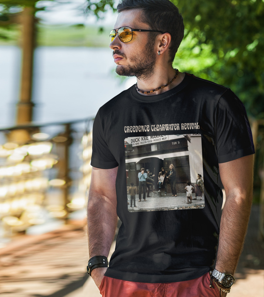 Creedence Clearwater Revival Street Performance Scene At Duck Kee Market T-Shirt