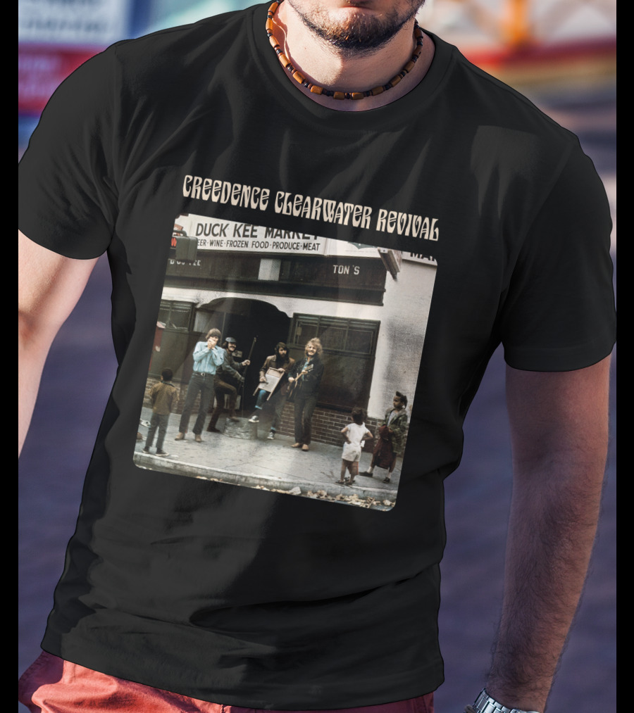 Creedence Clearwater Revival Street Performance Scene At Duck Kee Market T-Shirt