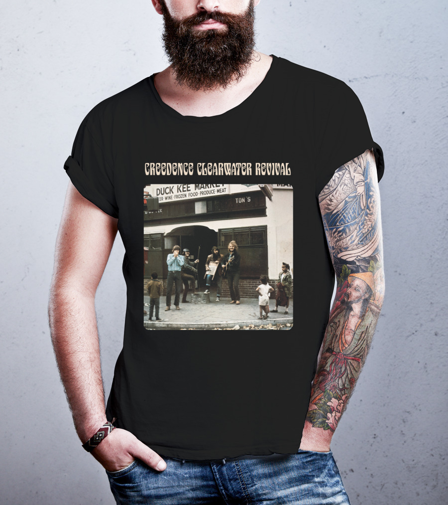 Creedence Clearwater Revival Street Performance Scene At Duck Kee Market T-Shirt