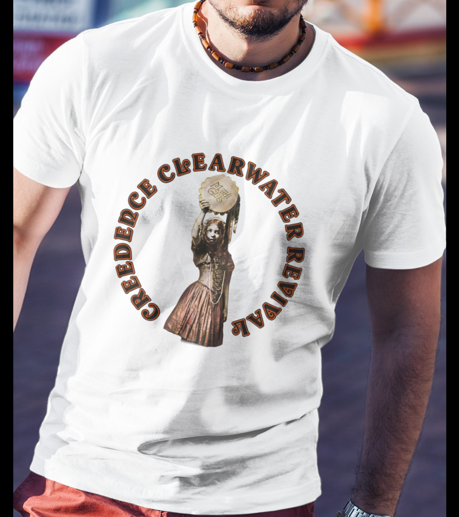 Creedence Clearwater Revival Dancing Girl With Tambourine T-Shirt