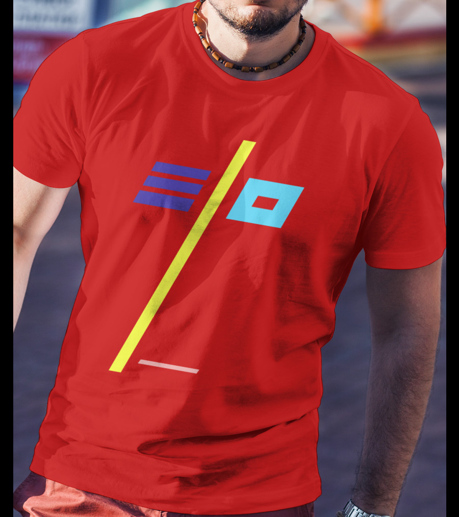 Elo Band Logo With Stylized Colors And Geometric Patterns T-Shirt