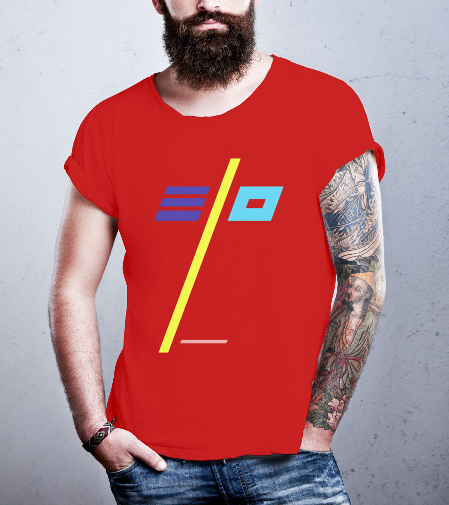 Elo Band Logo With Stylized Colors And Geometric Patterns T-Shirt