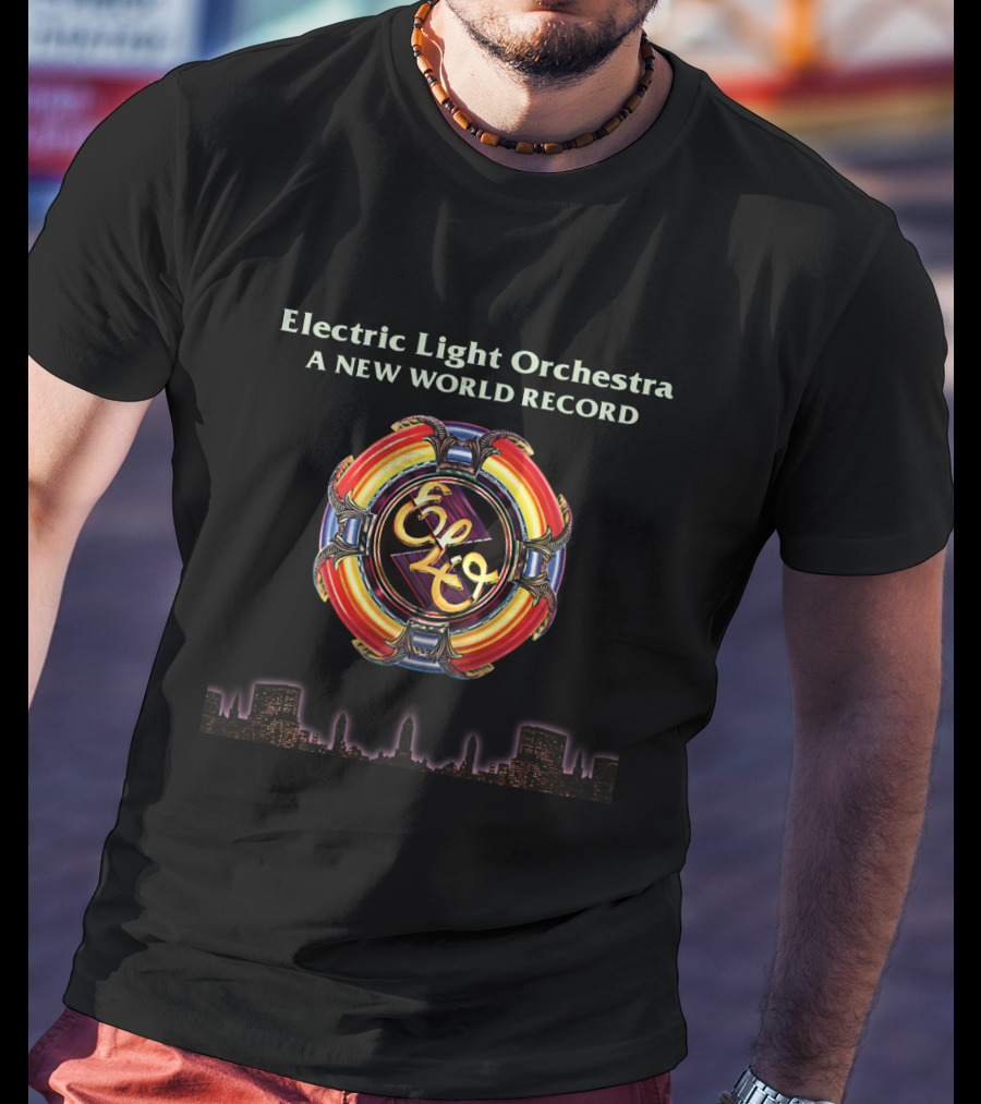 Electric Light Orchestra A New World Record Elo City Skyline T-Shirt