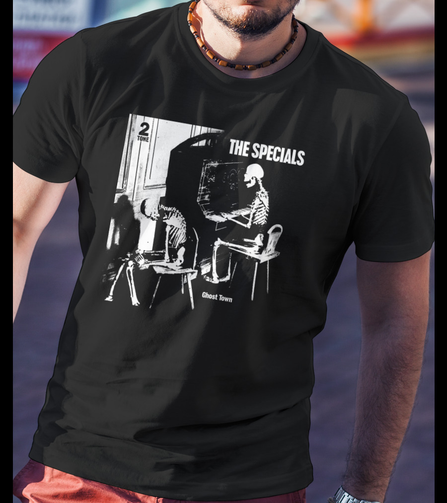 The Specials Ghost Town 2 Tone Skeletons T-Shirt