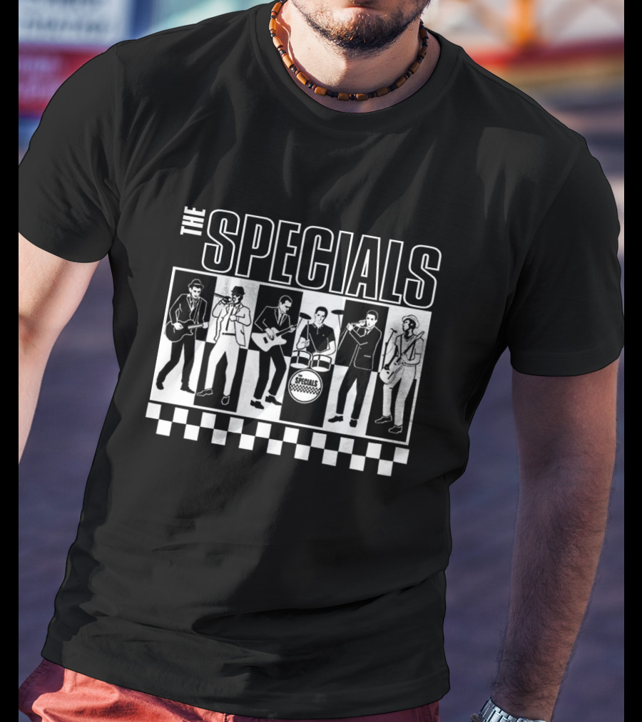 The Specials Band Black And White Checkerboard T-Shirt