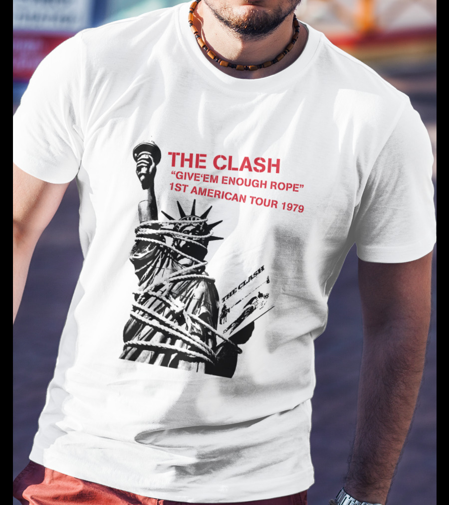 The Clash Give 'Em Enough Rope 1St American Tour 1979 Statue Of Liberty T-Shirt