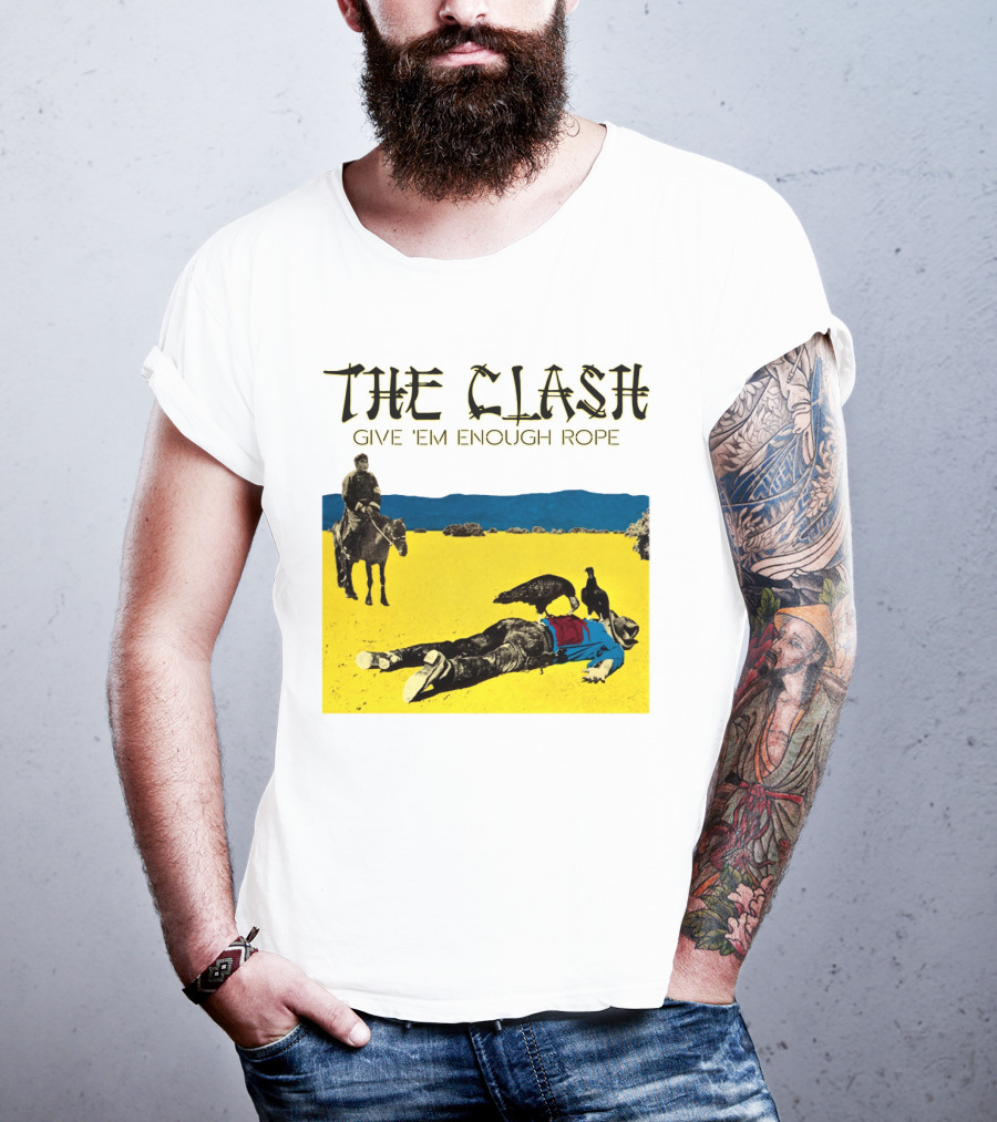 The Clash Give 'Em Enough Rope Album Cover Art With Desert Scene T-Shirt