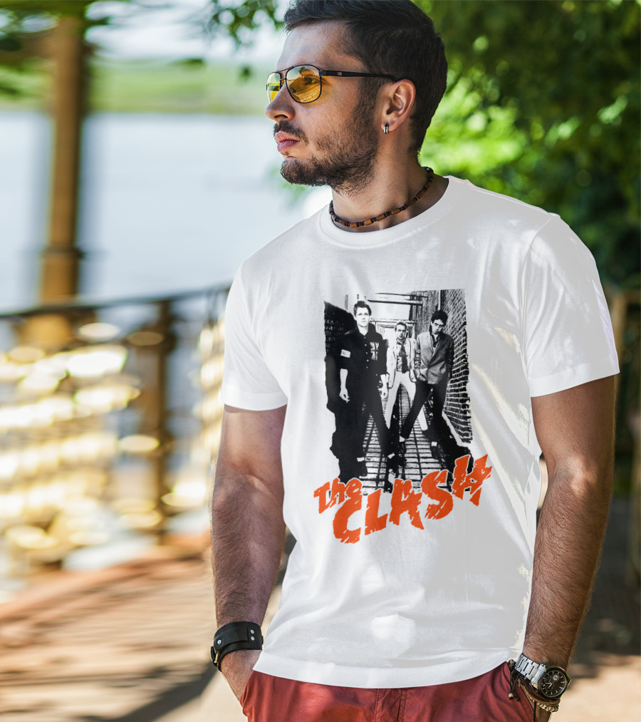 The Clash Iconic Punk Rock Band Photography T-Shirt