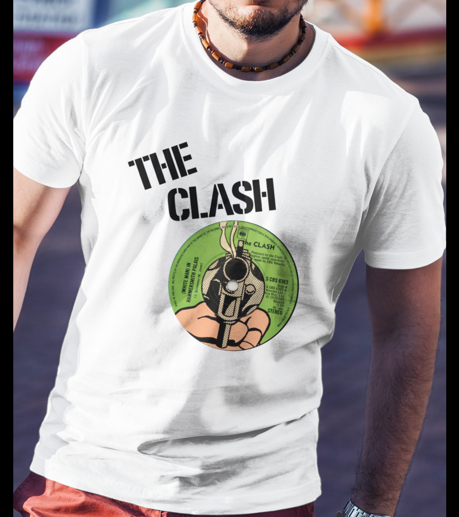 The Clash White Man In Hammersmith Palais Record Label T-Shirt