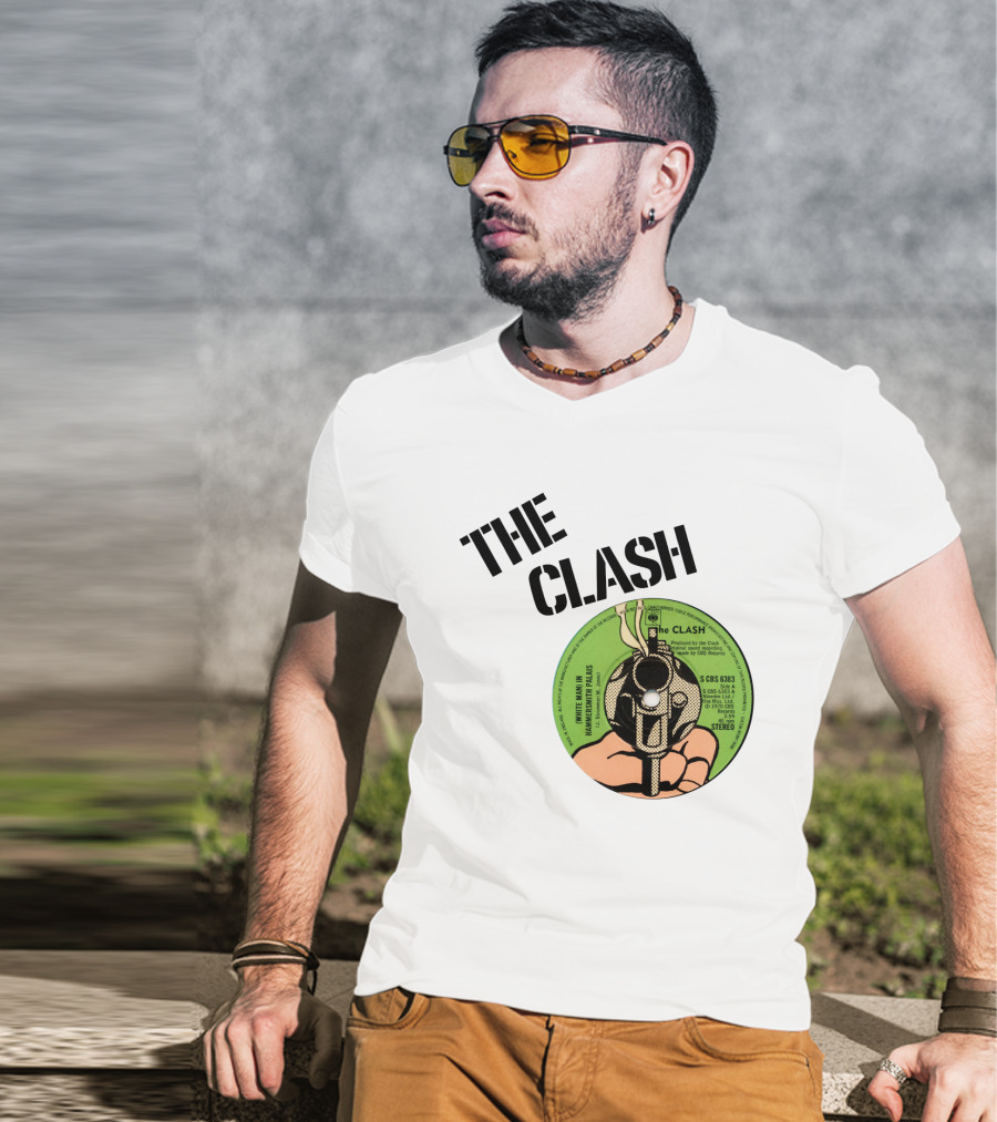 The Clash White Man In Hammersmith Palais Record Label T-Shirt