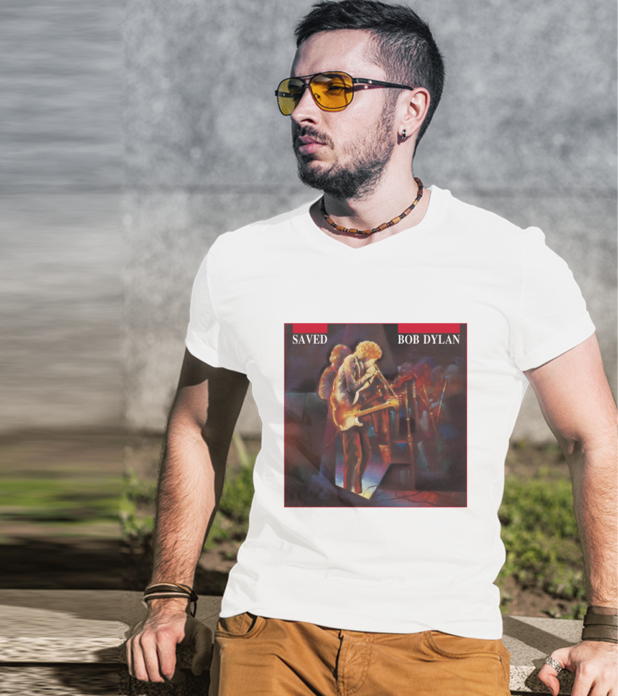 Bob Dylan Saved Live Performance Artwork T-Shirt