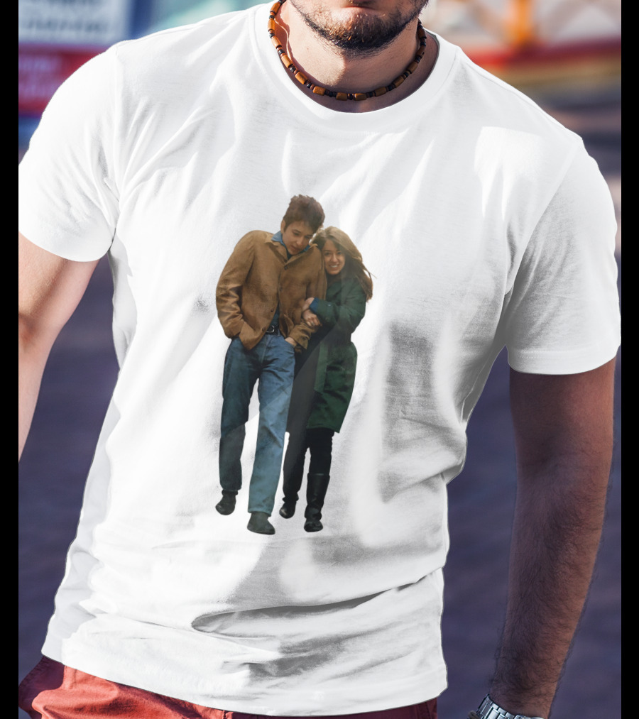 Bd Freewheelin' Couple Stroll 1960S Vintage Style T-Shirt