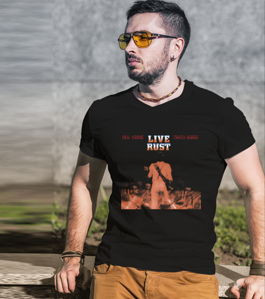Neil Young Live Rust Crazy Horse Backstage Performance 1978 T-Shirt