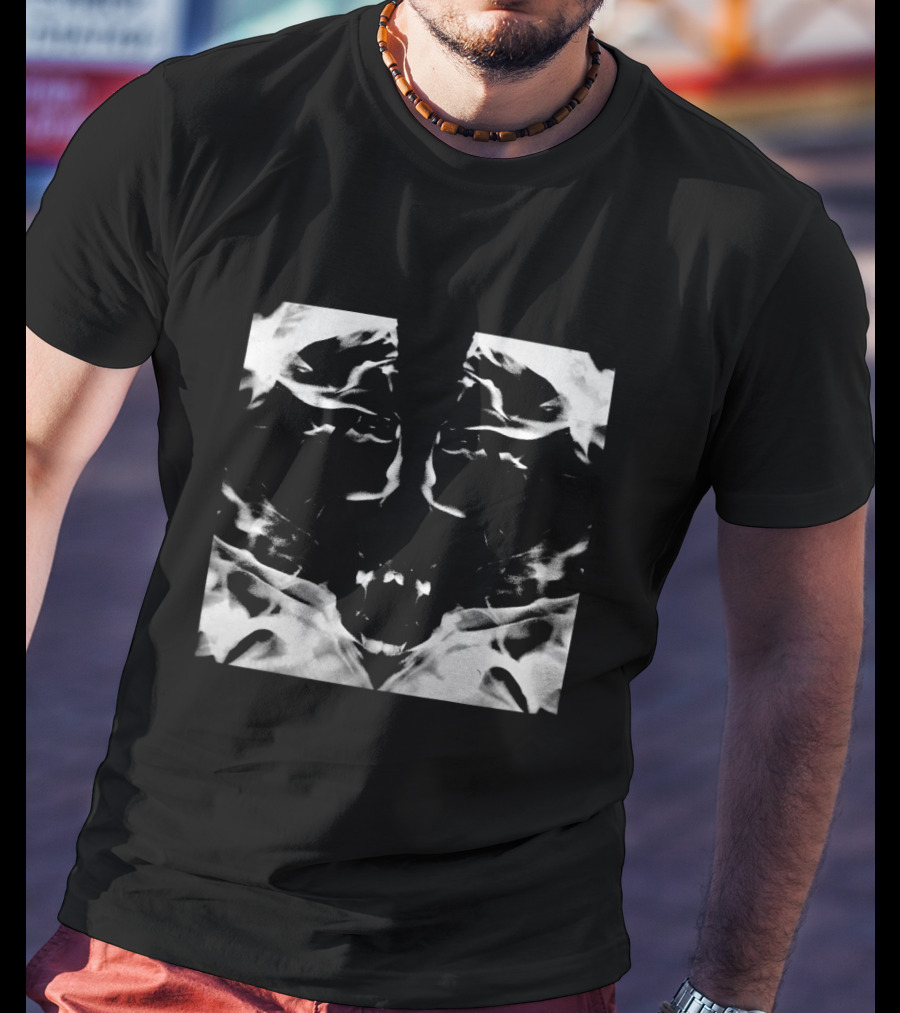Mth Rorschach Style Monochrome Abstract Faces T-Shirt