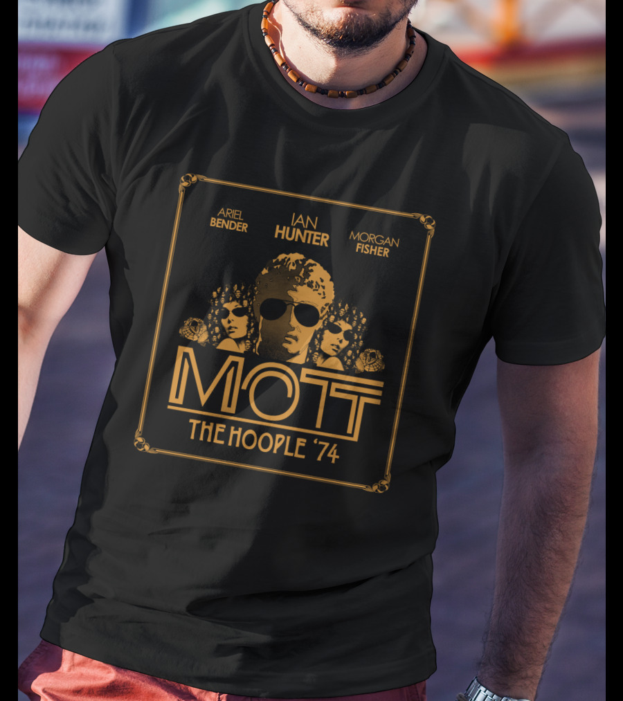 Mott The Hoople '74 Ian Hunter Ariel Bender Morgan Fisher T-Shirt
