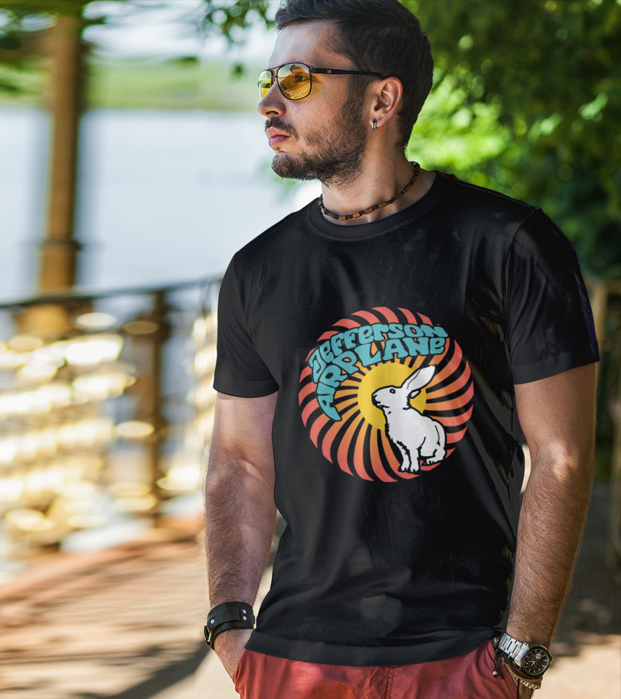 Jefferson Airplane Psychedelic Rabbit Swirl T-Shirt