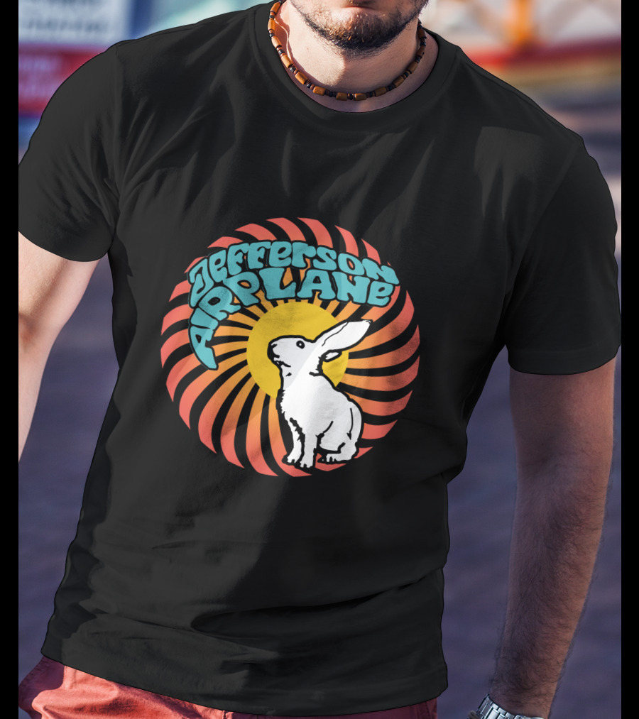 Jefferson Airplane Psychedelic Rabbit Swirl T-Shirt