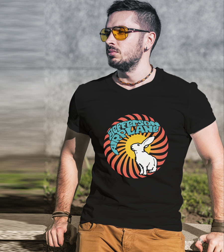Jefferson Airplane Psychedelic Rabbit Swirl T-Shirt