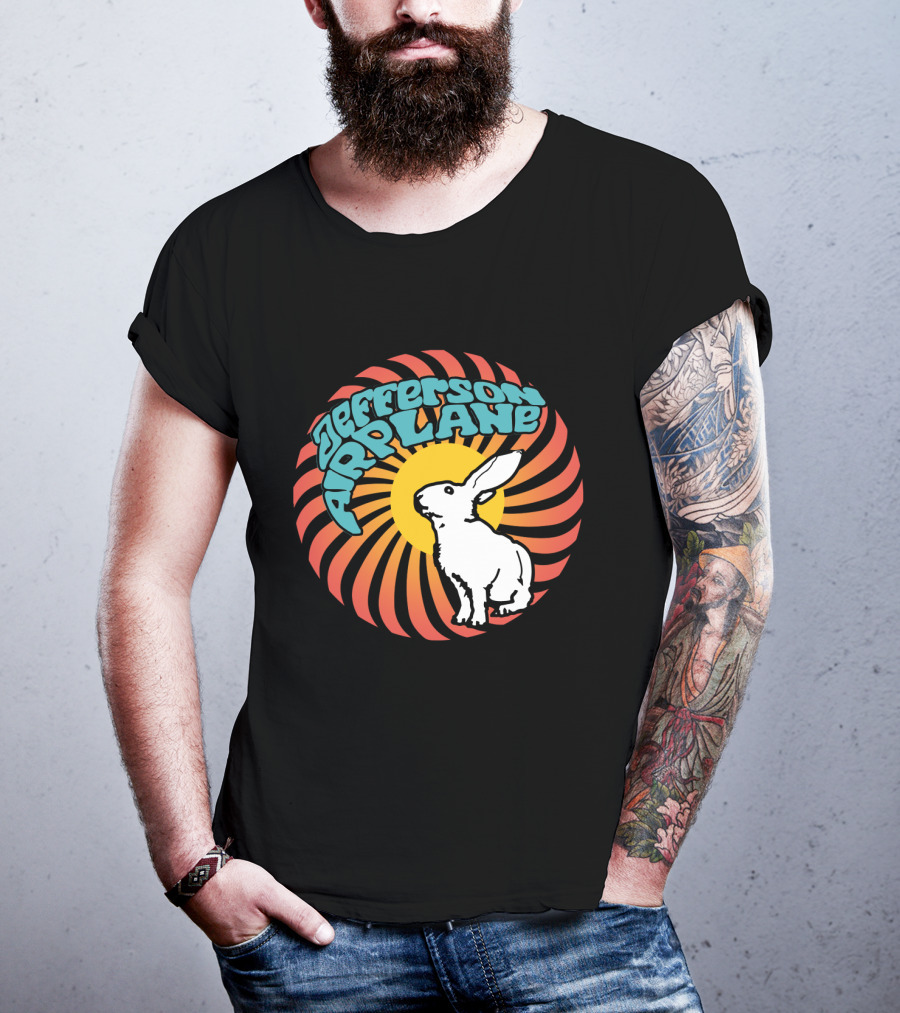 Jefferson Airplane Psychedelic Rabbit Swirl T-Shirt