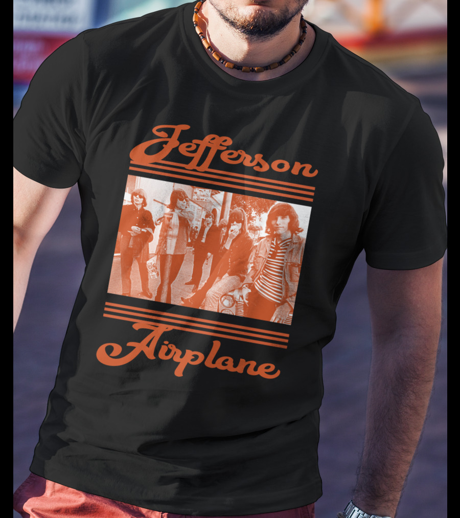 Jefferson Airplane Retro Band Photo T-Shirt