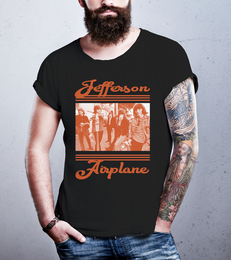 Jefferson Airplane Retro Band Photo T-Shirt