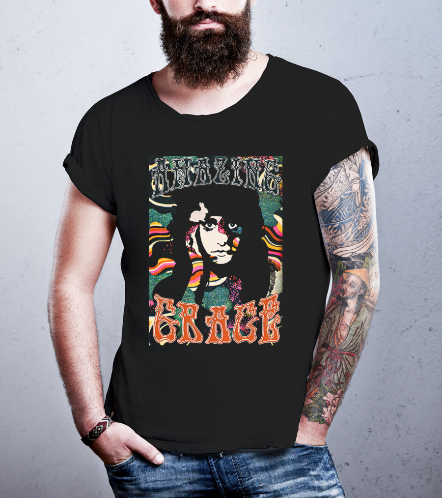 Amazing Grace Psychedelic Portrait 1960S Style T-Shirt