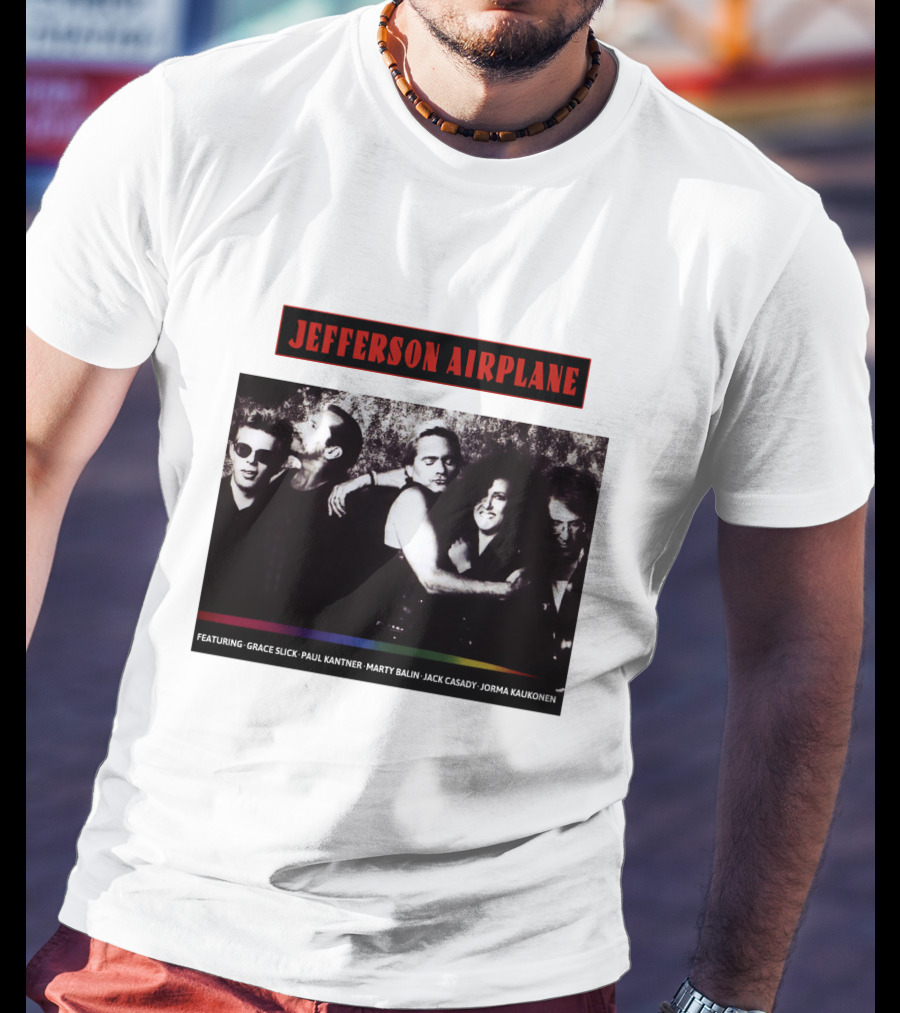 Jefferson Airplane Featuring Grace Slick Paul Kantner Marty Balin Jack Casady Jorma Kaukonen T-Shirt