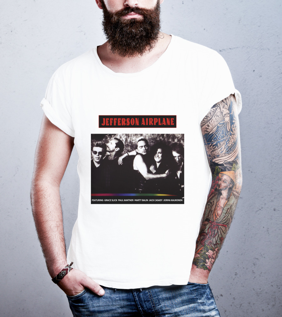 Jefferson Airplane Featuring Grace Slick Paul Kantner Marty Balin Jack Casady Jorma Kaukonen T-Shirt