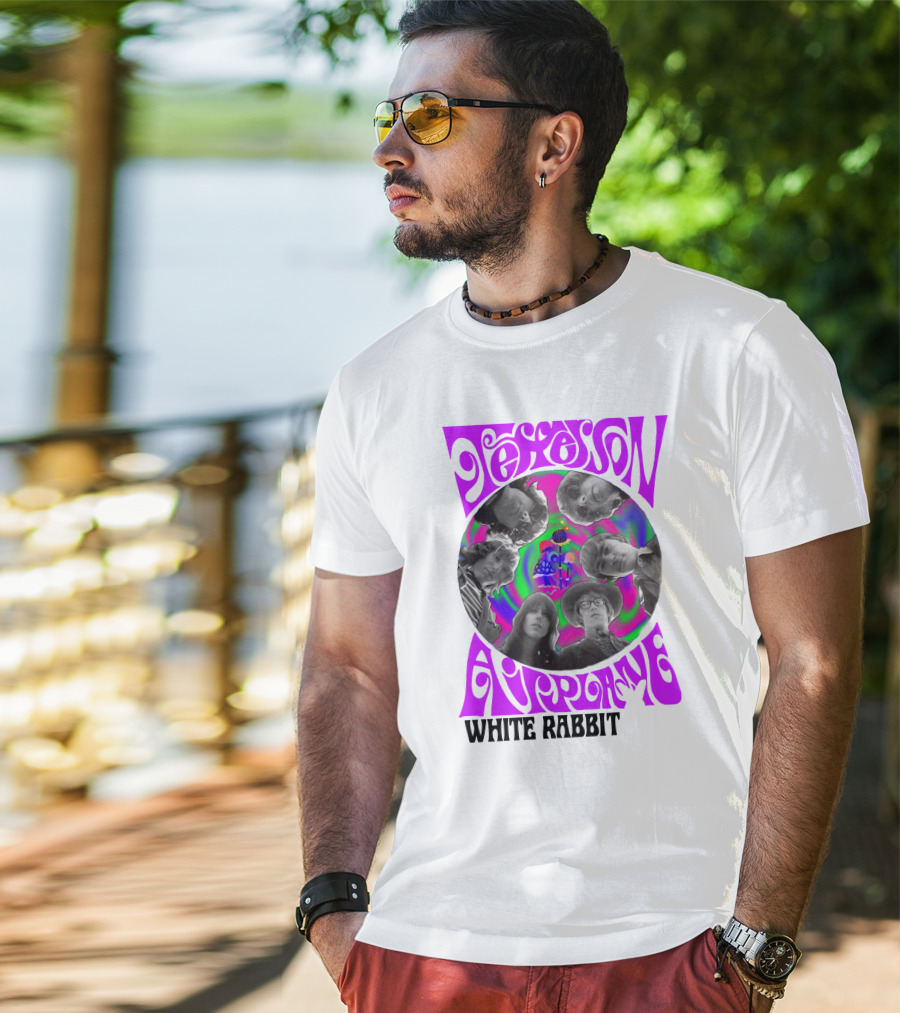 Jefferson Airplane White Rabbit Psychedelic Album Cover T-Shirt