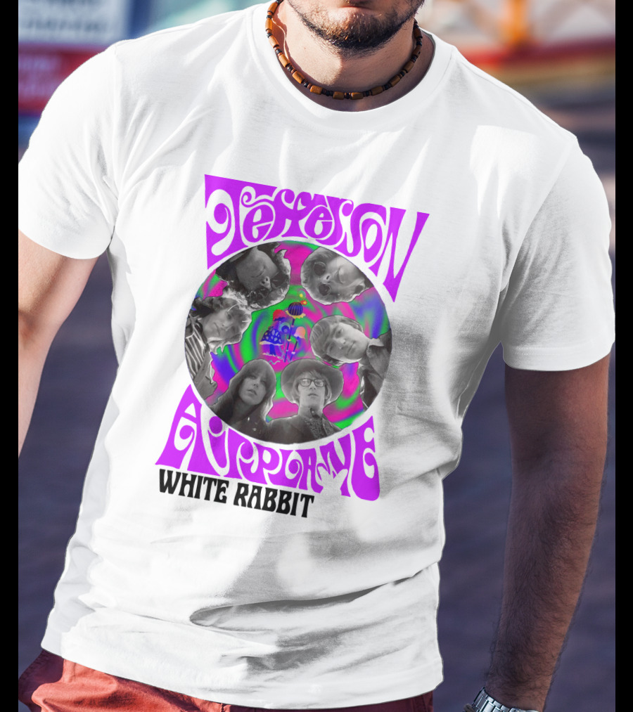 Jefferson Airplane White Rabbit Psychedelic Album Cover T-Shirt