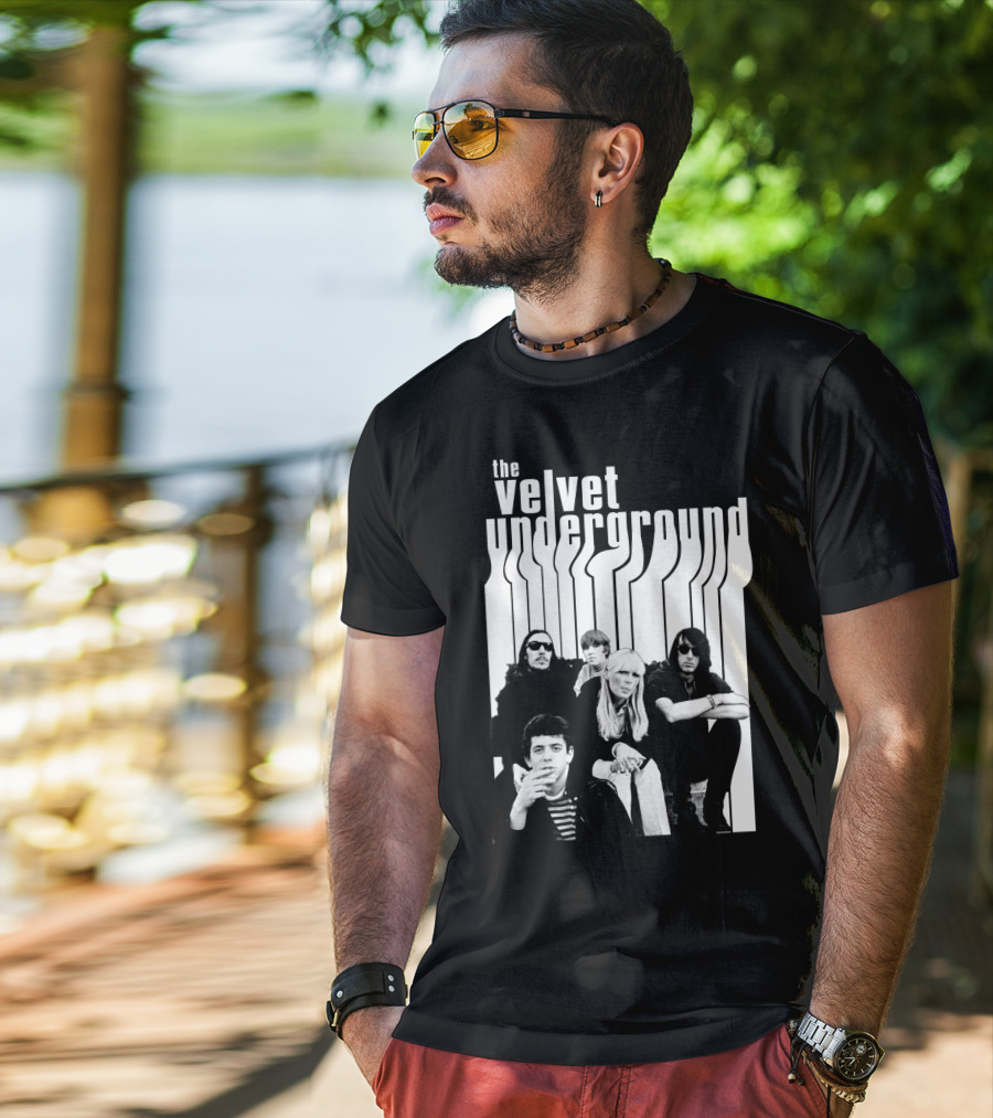 The Velvet Underground Band Members Black And White Photo T-Shirt